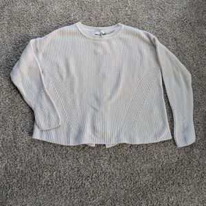 Lucky Brand Cream Tie-Back Knit Sweater